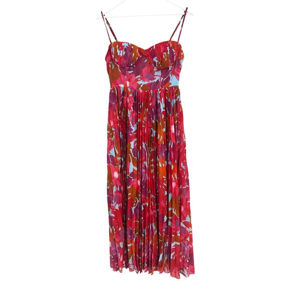 Petal & Pup Women's Achanti Pleated Maxi Dress - Pink Azalea Size M - Picture 5 of 11